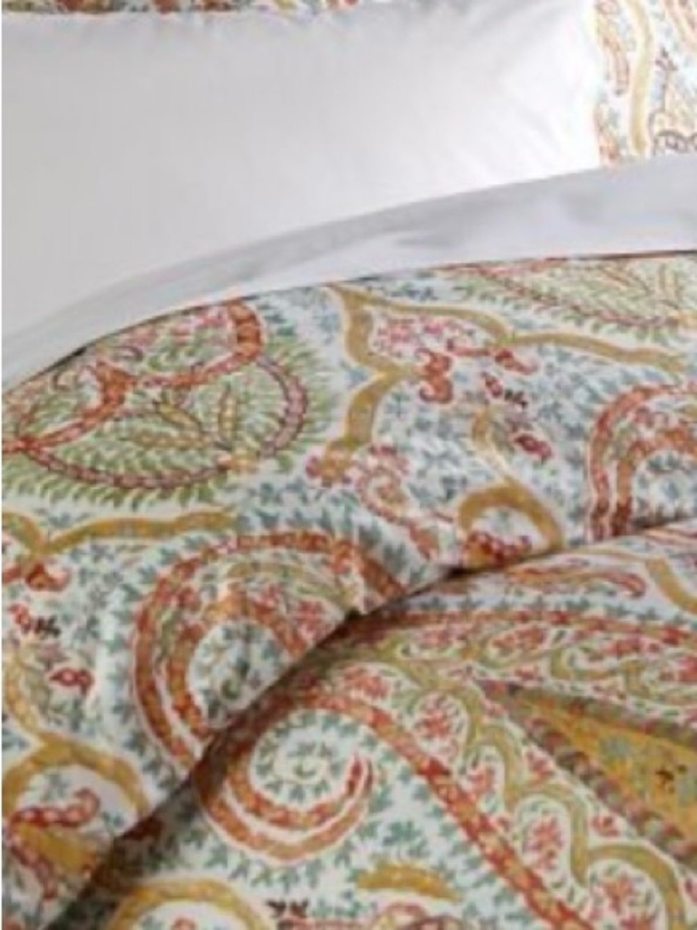 Pottery Barn Agatha Paisley Duvet Cover Full/Queen Cotton Multicolored Boho